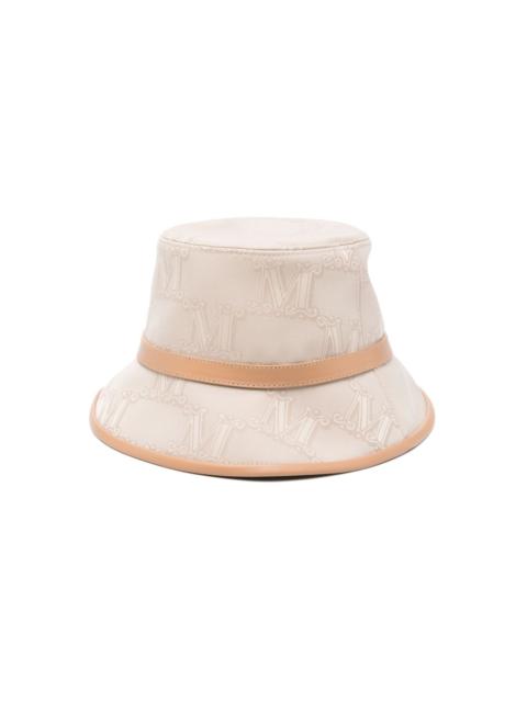 logo-jacquard cotton bucket hat