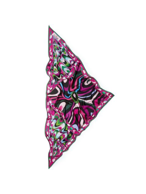 PUCCI abstract print silk scarf