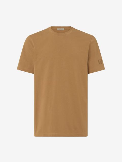 CORNELIANI Ochre crew neck stretch cotton jersey t-shirt