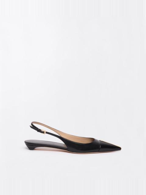 TOM FORD SHINY LEATHER THEA SLINGKBACK BALLERINA
