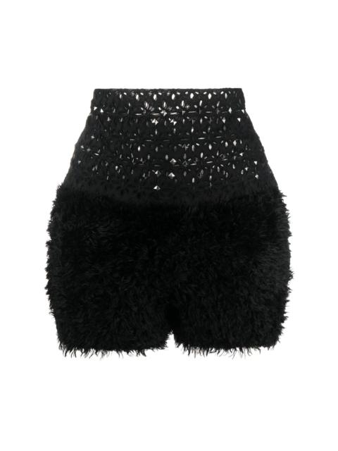 broderie-anglaise studded shorts