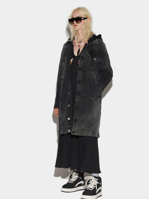 DSQUARED2 HOODED JEAN COAT