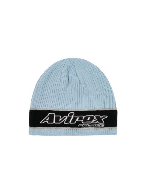 PALACE PALACE AVIREX NEIN CUFF BEANIE CHILL BLUE | REVERSIBLE