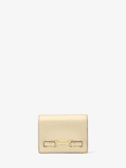 MICHAEL KORS Carson Small Metallic Pebbled Leather Wallet