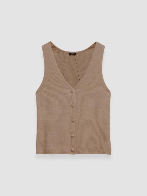 JOSEPH Linen Cotton Knitted Vest