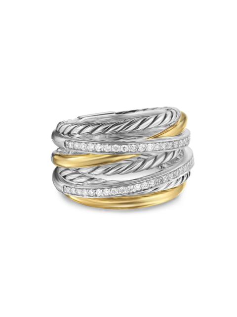 DAVID YURMAN Women's Crossover Seven Row Ring in Sterling Silver - Diamond