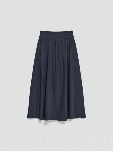 Theory Vented Skirt in Relaxed Poplin