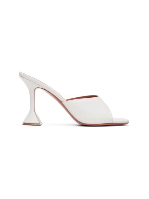 Amina Muaddi White Lupita Slipper 95 Heeled Sandals