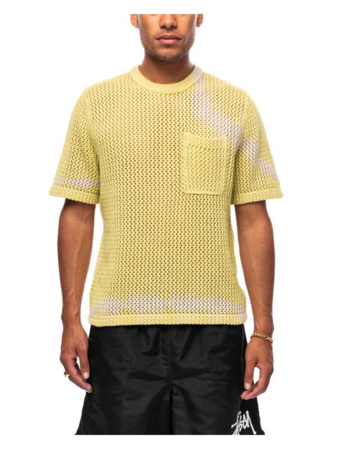 Overdyed Mesh Crew Tie Dye Yellow