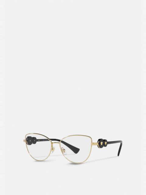 VERSACE Double Medusa Cat-Eye Glasses