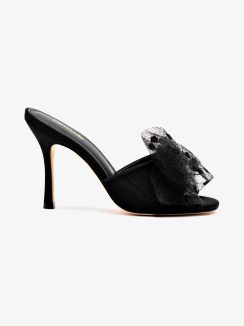 Larroudé Elle Mule In Black Fabric
