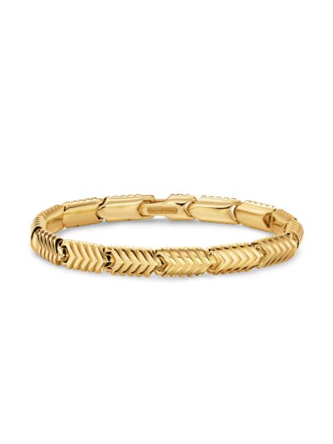 DAVID YURMAN Men's Chevron Link Bracelet in 18K Yellow Gold, 7.6MM - Gold
