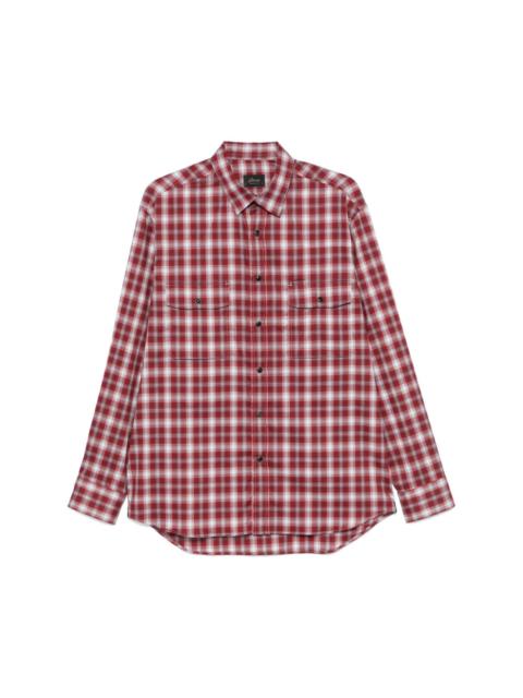 Brioni checked shirt
