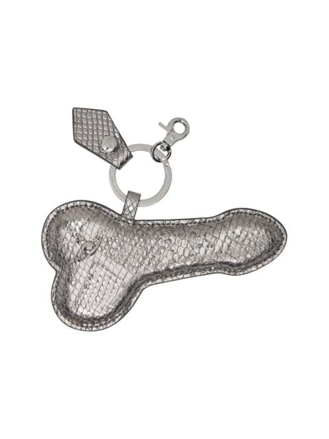 Vivienne Westwood Silver Snake Embossed 'Penis' Keychain