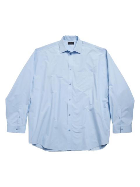 BALENCIAGA Men's Oversized Shirt - Light Blue