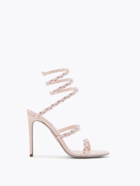 RENE CAOVILLA GOLDEN POWDER PINK SANDAL 80