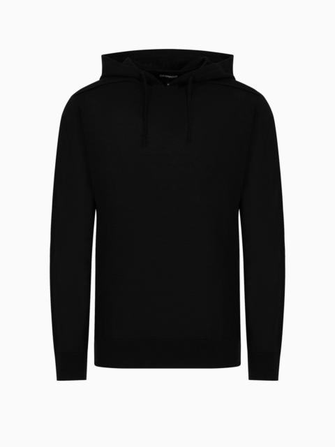 ASV Lyocell and wool-blend jumper with hood