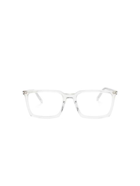 SAINT LAURENT transparent square-frame glasses