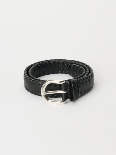 Our Legacy Suture Belt Soft Black Squishy Bullhide
