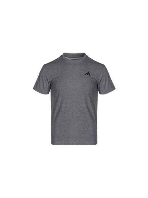adidas adidas 3-Bar Tech Tee Sports Training Alphabet Printing Round Neck Short Sleeve Gray GR7103