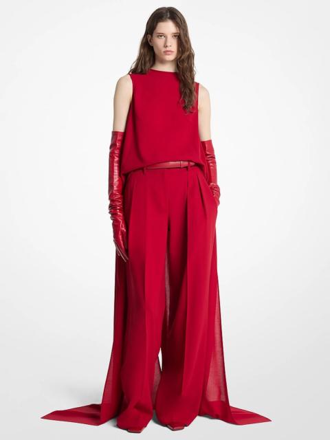 MICHAEL KORS COLLECTION Wool Crepe Opera Blouse