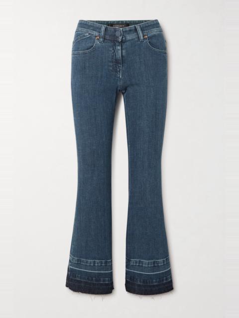 Cropped high-rise flared jeans
