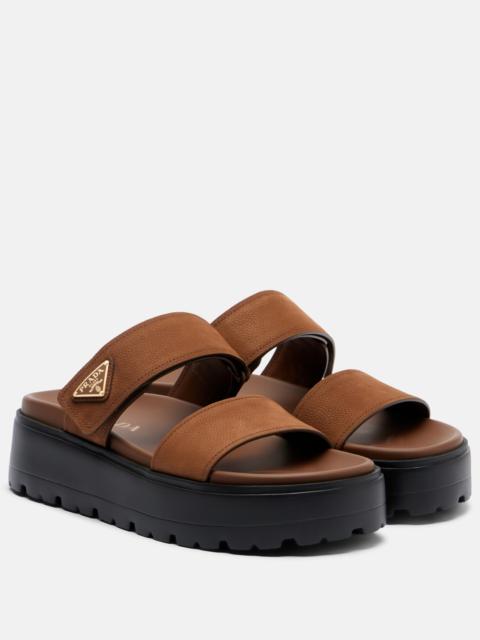 Prada Leather platform sandals