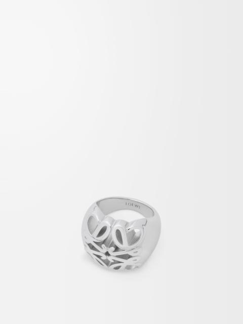 Loewe Anagram Bombé signet ring in sterling silver