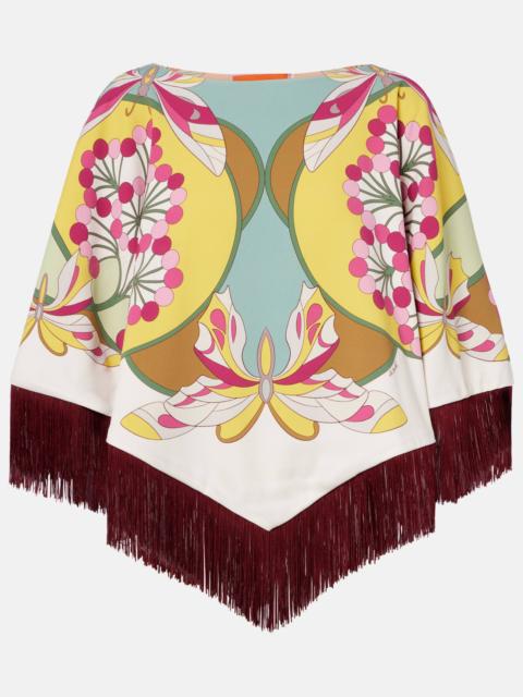 La DoubleJ Florette Placée reversible satin poncho