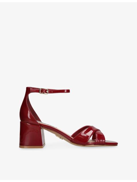 STEVE MADDEN Fergie 238 Faux-Leather Heeled Sandals