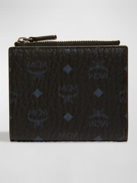 MCM Original Visetos Monogram Flap Wallet