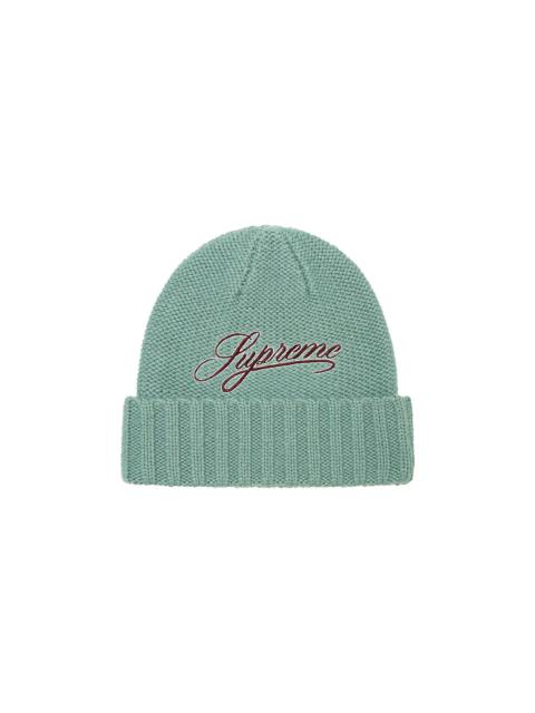 Supreme Script Logo Beanie 'Olive'