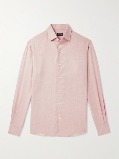 ZEGNA Cotton and Cashmere-Blend Shirt