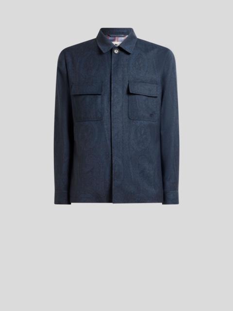 Etro SHACKET IN WOOL WITH ARNICA MOTIF