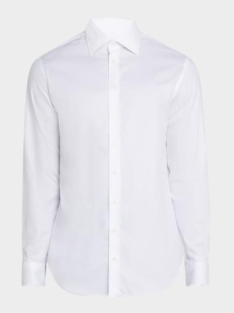 GIORGIO ARMANI Men's Cotton Tonal Dot Dress Shirt
