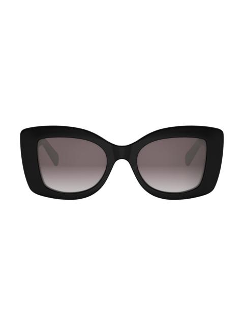 CELINE Women's Celine 3 Dots 52MM Geometric Sunglasses - Shiny Black Gradient Roviex