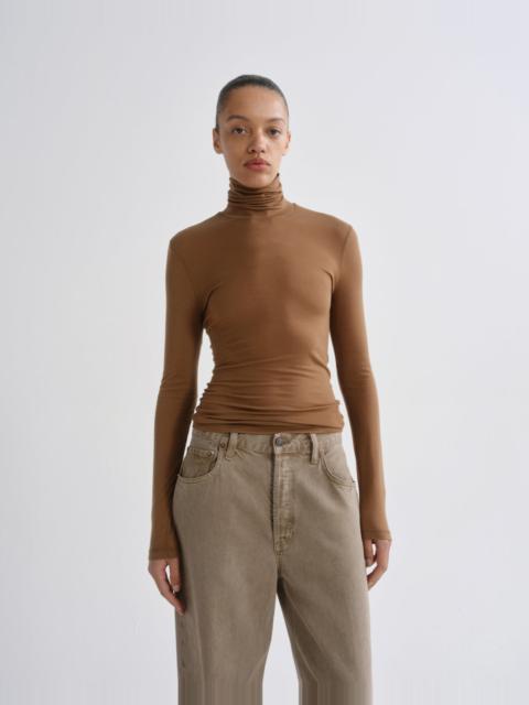 AGOLDE PASCALE TURTLENECK IN HONEYCOMB