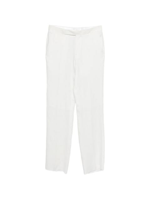 LARDINI white straight trousers