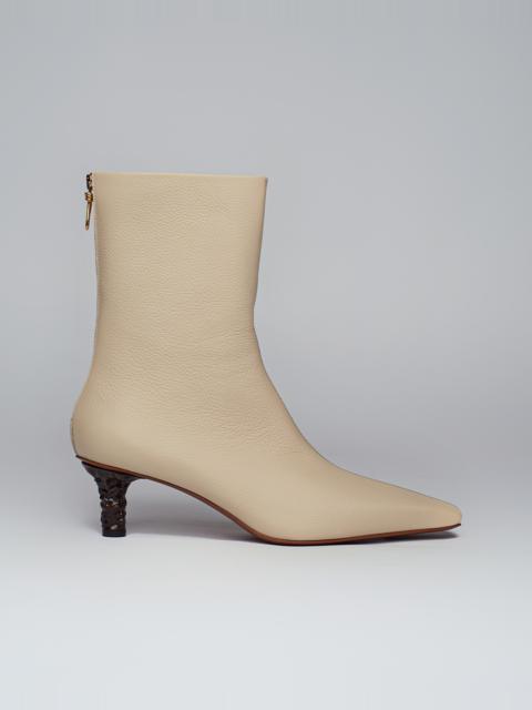Nanushka TALLI - Sculpted-heel leather boots - Creme