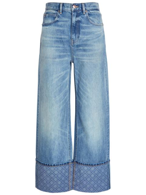 TORY BURCH Tory Burch Logo Straight-leg Denim Jeans