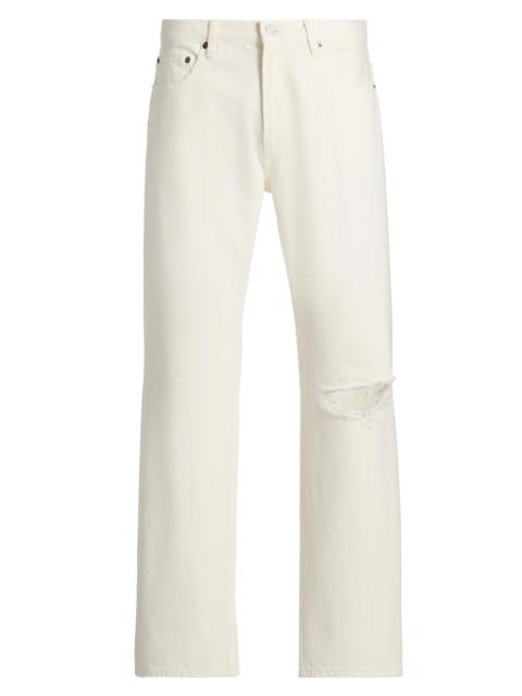 FRAME Men's Relaxed Straight Jeans - Off White