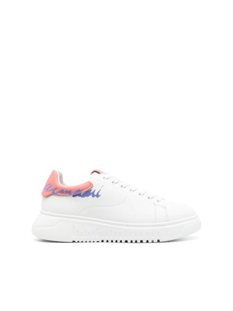 logo-print lace-up sneakers