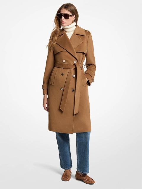 MICHAEL KORS Belted Wool Blend Coat