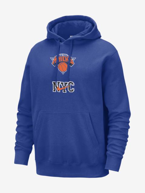 New York Knicks Club Fleece City Edition Nike Men's NBA Pullover Hoodie