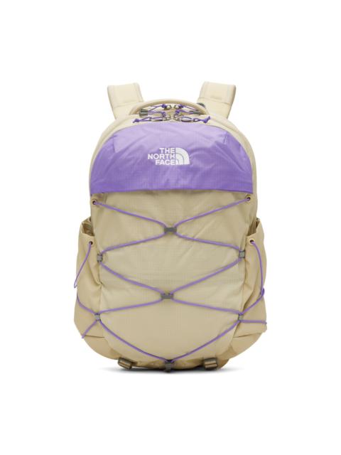 The North Face Beige & Purple Borealis Backpack