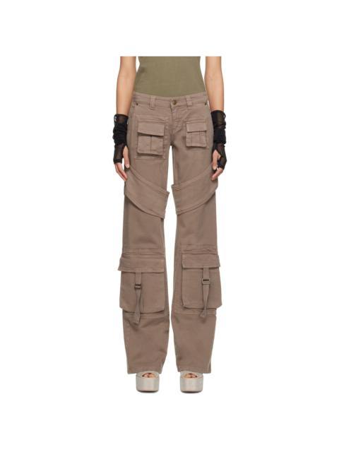 Blumarine Taupe Denim Cargo Pants