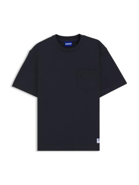 HUGO LOGO-LABEL T-SHIRT IN COTTON JERSEY