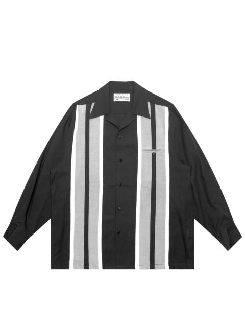 WACKO MARIA STRIPED OPEN COLLAR SHIRT S/S | REVERSIBLE