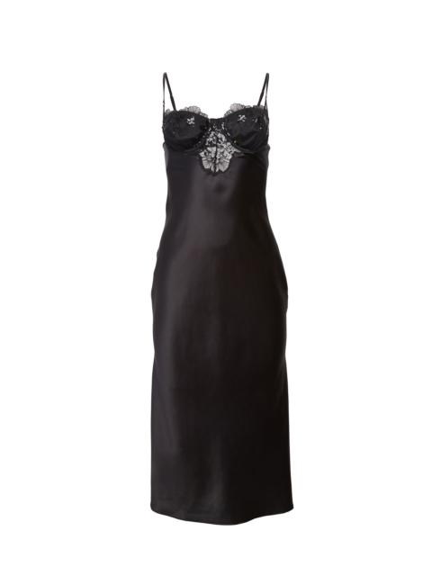 Fleur du Mal Sequin Violet Embroidery Slip Dress
