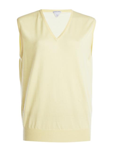 Bottega Veneta Sleeveless Knit Cashmere Top yellow